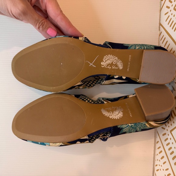 Ruby Shoo Iris Floral Mary Jane Block Heels Size 10 Retro Cottage Garden Summer - Picture 8 of 11